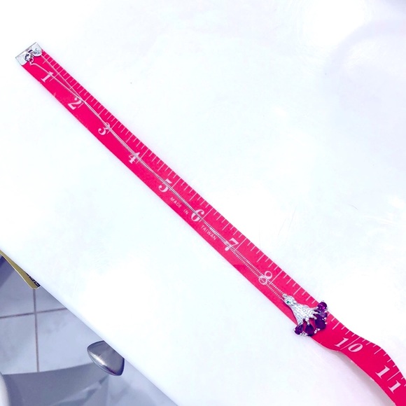 Garnet & 14K White Gold Plated - Picture 6 of 6